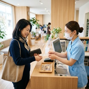 会計をする患者